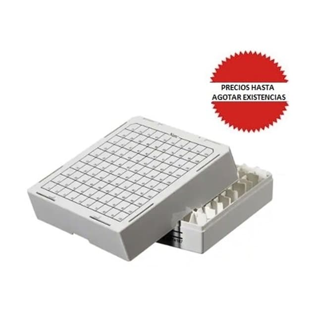 Criocaja PC gris para 100 viales