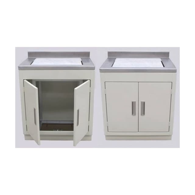 Mesa para balanza con gabinete y placa marmol