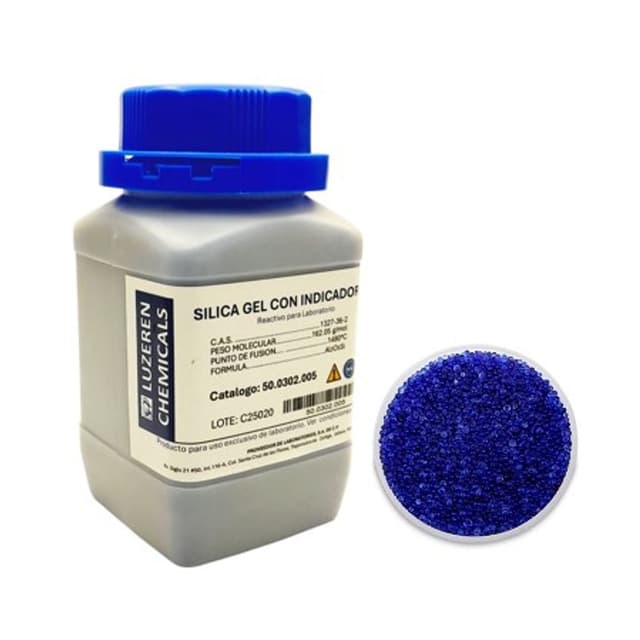 Silicagel con indicador azul 3-5mm de 500g
