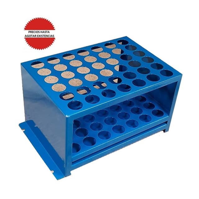 Gradilla metalica para 42 tubos de 15ml