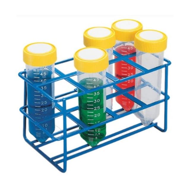 Gradilla de acero para 8 tubos de 50ml