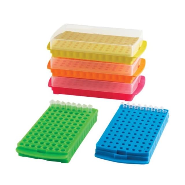 Gradilla reversible PP para 96 tubos