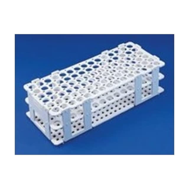 Gradilla de PP blanca 60 tubos de 16mm