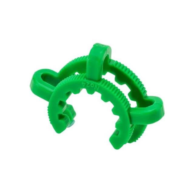 Pinza tipo grapa de plastico para matraz