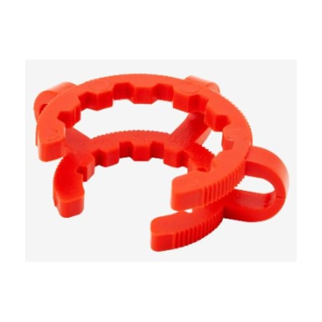 Pinza tipo grapa de plastico para matraz