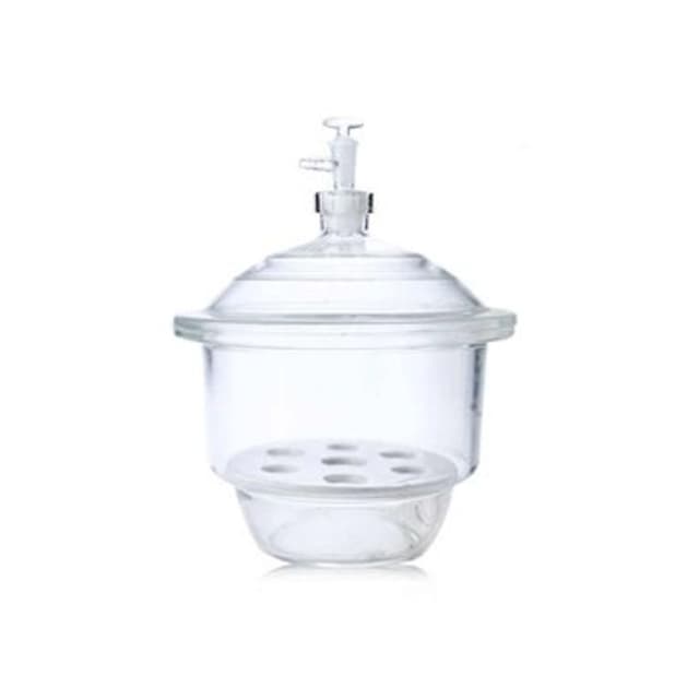Desecador de vidrio con vacio 210mm