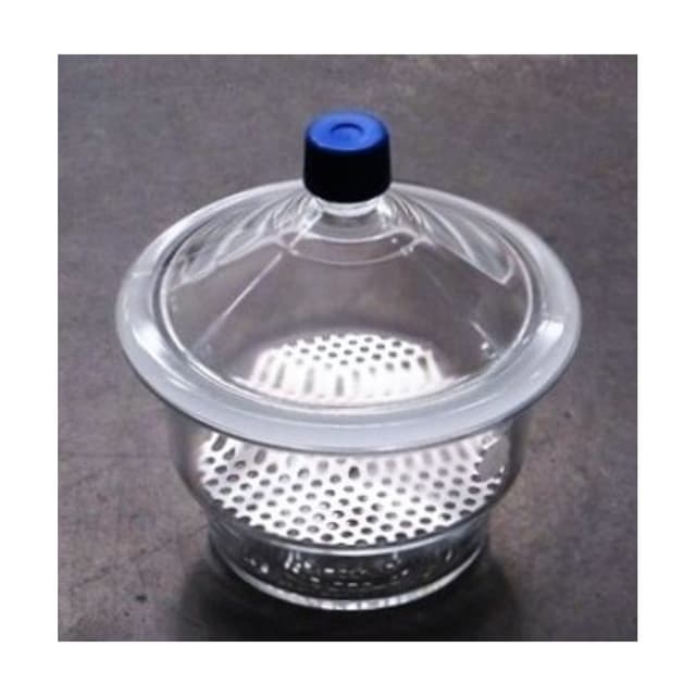 Desecador de vidrio 250mm placa metalica