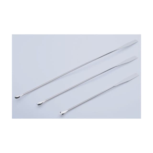 Microespatula plana y cuchara SS 185mm