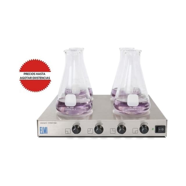 Agitador magnetico de 4 plazas