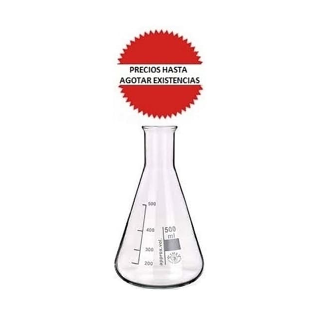 Matraz erlenmeyer vidrio boro 500ml