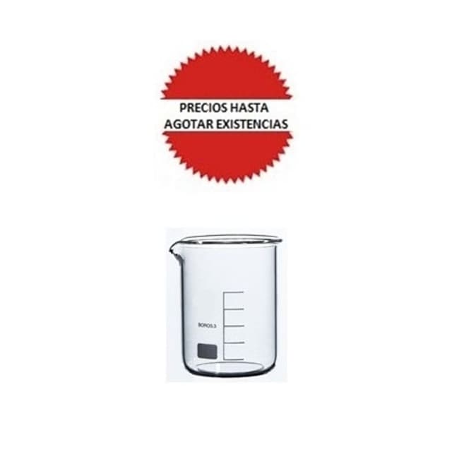 Vaso de vidrio graduado 5ml forma baja