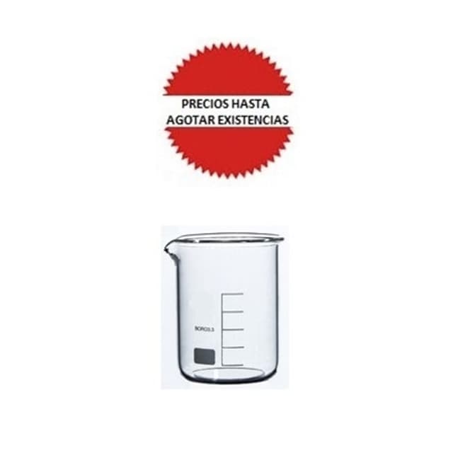 Vaso de vidrio boro graduado 600ml