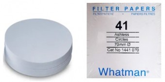 Papel filtro # 41 de 7cm WHATMAN