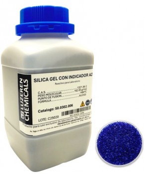 Silicagel con indicador azul 3-5mm de 1kg Luzeren Silicagel con indicador azul 3-5mm de 1kg Luzeren