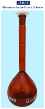 Matraz volumetrico ambar 1000ml CESLAB