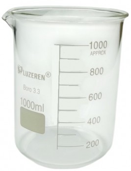 Vaso de vidrio boro 3.3 de 1L Luzeren