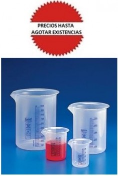 Vaso de PP forma baja graduacion azul 100ml  Kartell