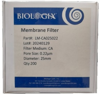 Membrana de CA 0.22um, 25mm Biologix