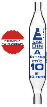 Pipeta volumetrica de vidrio boro 10ml EISCO