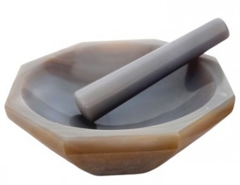Mortero de agata 250ml con pistilo Luzeren