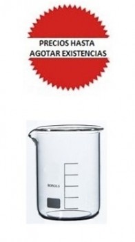 Vaso de vidrio graduado 25ml forma baja TECHNOSKLO